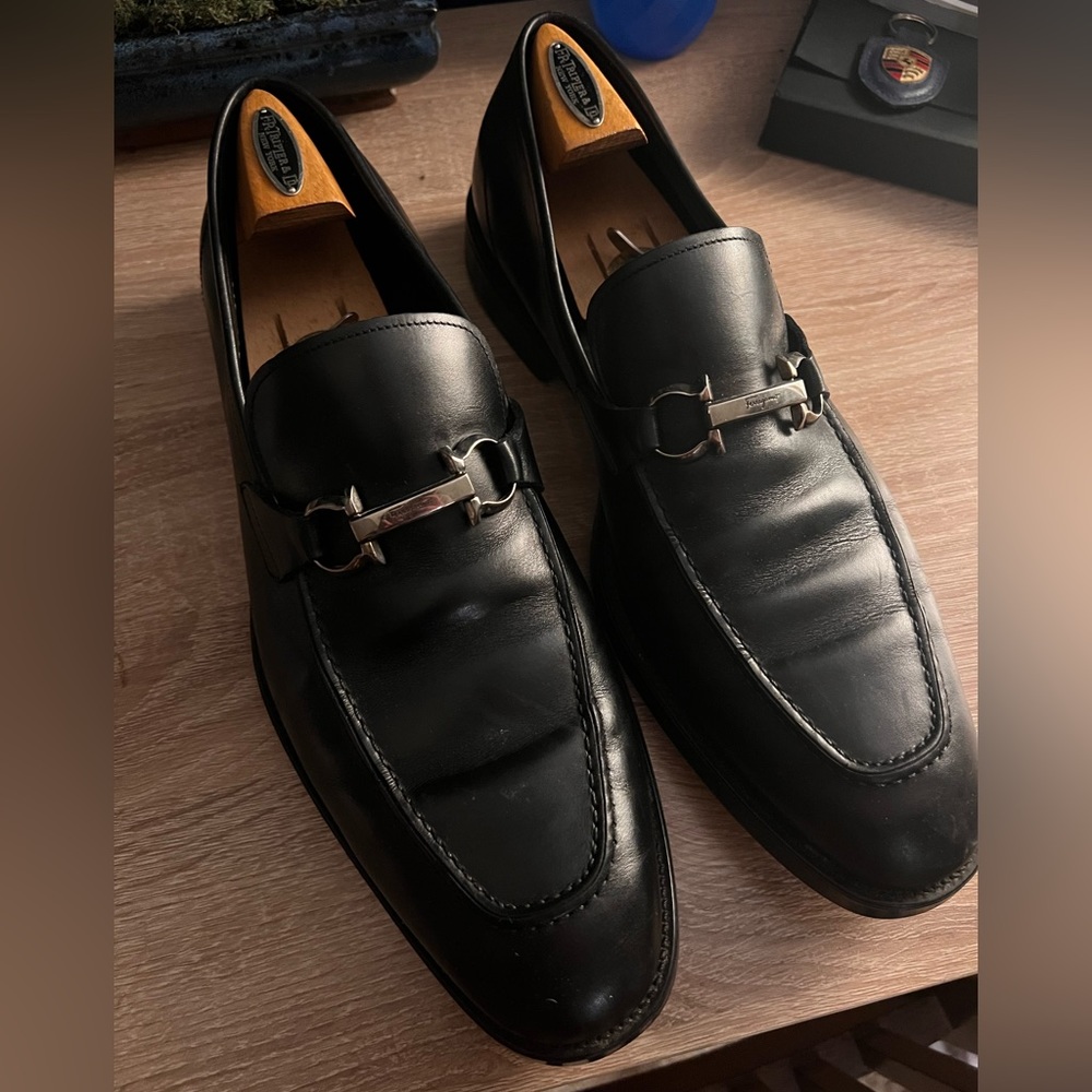 Black Ferragamo Loafers